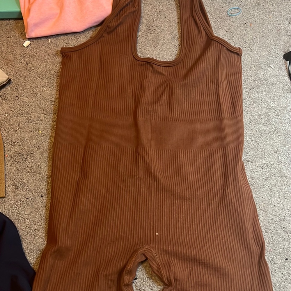 Prozis Brown Ribbed Jumpsuit